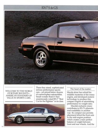 1985 Mazda RX-7 Brochure Page 17